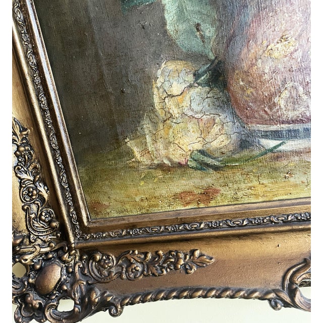 Flowers in a Vase, 1900, Oil on Canvas, Framed For Sale - Image 6 of 17