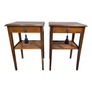 Inlaid Mahogany Side Tables, 1910, Set of 2 For Sale