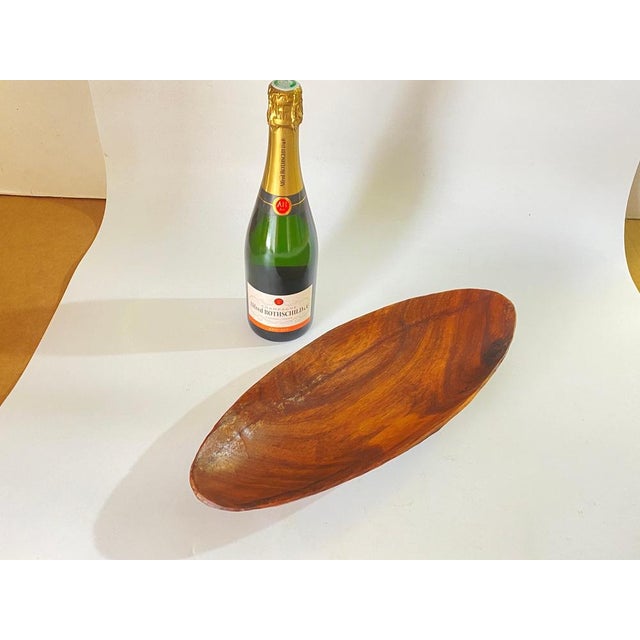 Large Brutalist Wood Bowl, France, 1960s For Sale - Image 6 of 9