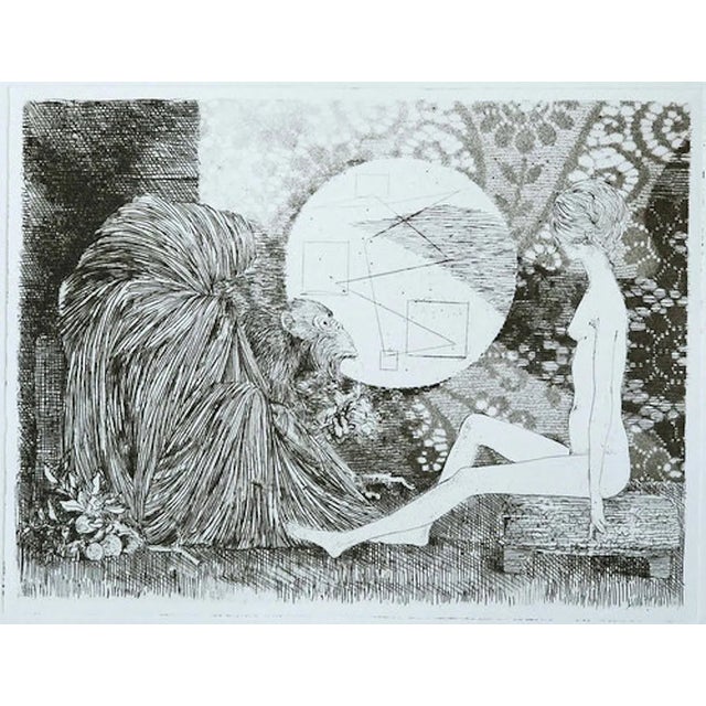 Meeting with the Sybil - Original Etching by Leo Guida - 1970 1970 For Sale