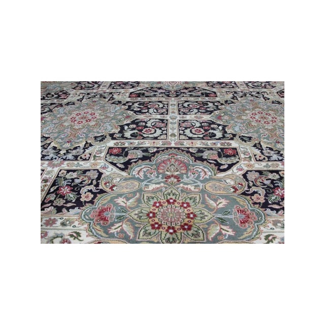 Handwoven Indian Agra Area Rug 9x12 For Sale In Dallas - Image 6 of 9