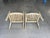 Vintage Weathered Hardwood Scroll Arm Garden Chairs With Natural Patina, a Pair For Sale - Image 11 of 12