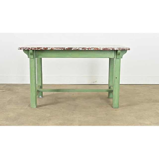 Wood French 19th Century Marble-top Work Table For Sale - Image 7 of 16