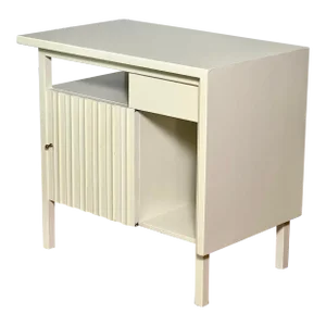 1950s John Widdicomb White Painted Nightstand or Side Table, Refinished