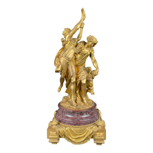 A French Ormolu Group of Two Bacchantes and a Satyr