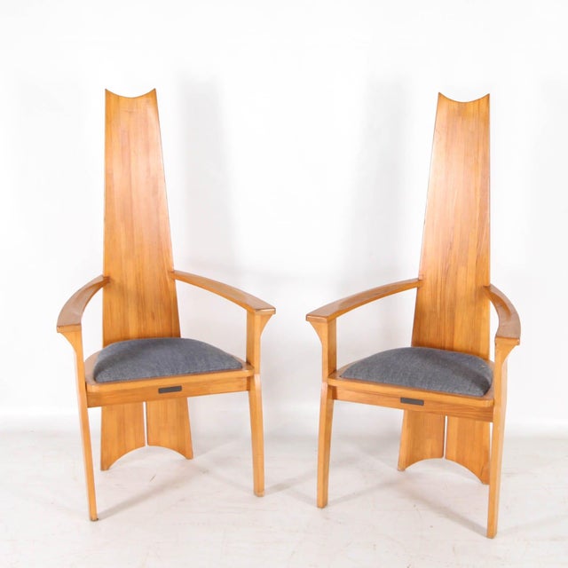 Light Yellow Vintage Japanese Armchairs, 1992, Set of 2 For Sale - Image 8 of 17