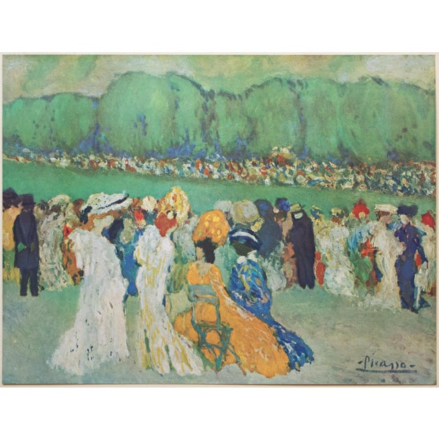 Kelly Green 1940s After P. Picasso, "Longchamp" First Edition Period Swiss Offset Lithograph For Sale - Image 8 of 8