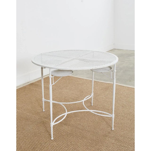 Mario Papperzini for Salterini Garden Dining Table With Drink Holders, Attributed For Sale - Image 11 of 13