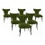 Modern Mid Century Style Klismos Dining Chairs . Green Velvet - Set of 6 For Sale