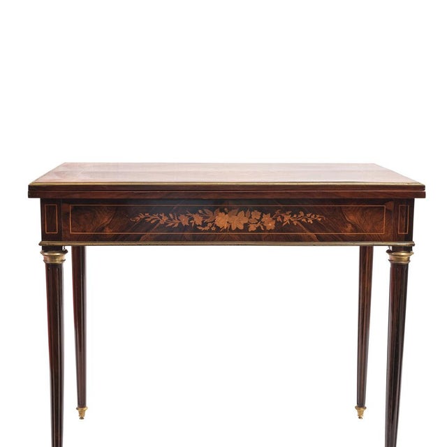 Traditional Foldable Gaming Table in Walnut, France, 1860 For Sale - Image 3 of 17