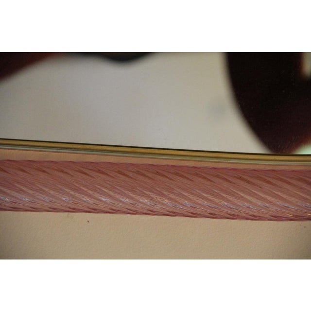 Twisted Pale Pink Murano Glass Mirror, 2000s For Sale - Image 17 of 18