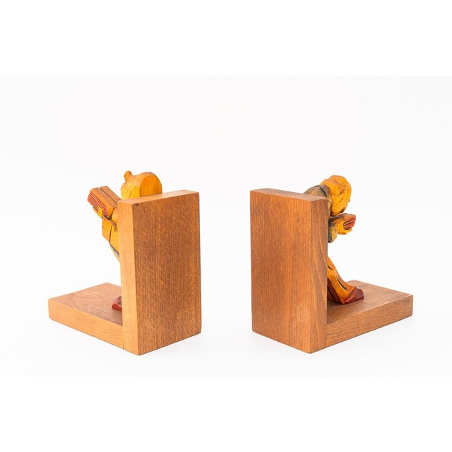 Art Deco Carved Bookends, 1920s, Set of 2 For Sale - Image 10 of 13