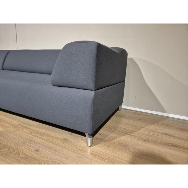 Set of Corner Sofa with Ottoman in Grey from Leolux For Sale - Image 9 of 16