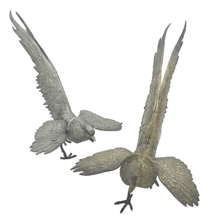 Metal Sculptures Depicting Mythological Birds, France, Late 19th Century, Set of 2