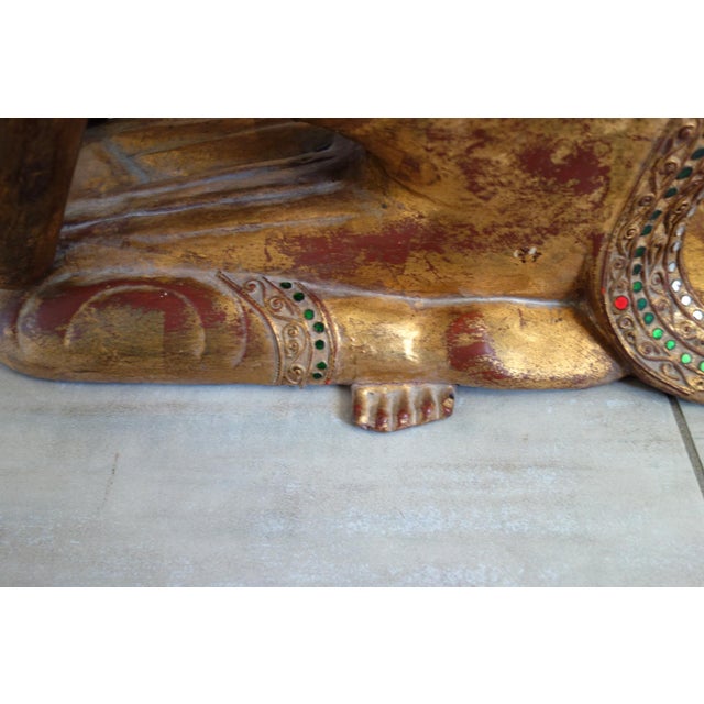 Burmese Artist, Statues of Buddhist Monks in Prayer, 19th Century, Wood, Set of 2 For Sale - Image 18 of 18