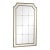 Large Gold Leaf Decorator Pier Mirror W. Distressed Glass For Sale