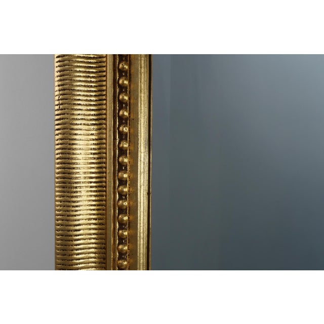 Baroque Mantel Mirror in Carved Wood and Gilded Plaster, France, 1850s For Sale - Image 4 of 12