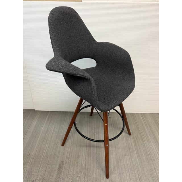 Dot & Bo Tete-a-Tete Gray Flannel Bar Stools, Set of Three For Sale - Image 4 of 12