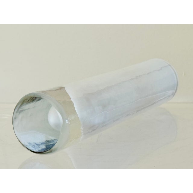 1970’s Signed Alfredo Barbini Sommerso Glass Vase For Sale - Image 12 of 13