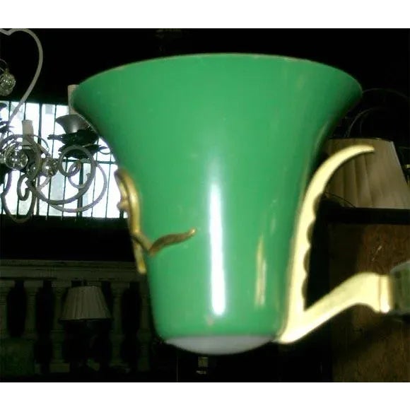 1940s French Atelier Petitot 1940s Three-Light Chandelier For Sale - Image 5 of 6