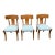 1990s Mid-Century-Style Klismos Chairs With Upholstered Seats- Set of 8 For Sale - Image 4 of 7