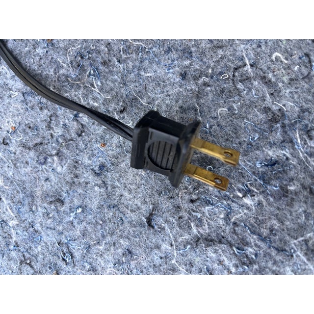 Asian Chinoiserie MCM Table Lamp W Bird and Floral Motif For Sale - Image 9 of 9