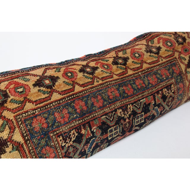 Handwoven Persian Rug Pillow – Antique Tribal Decorative Cushion -16'' X 42'' For Sale In Tampa - Image 6 of 10