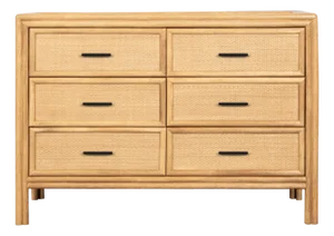 Bermuda Six-Drawer Dresser - Natural