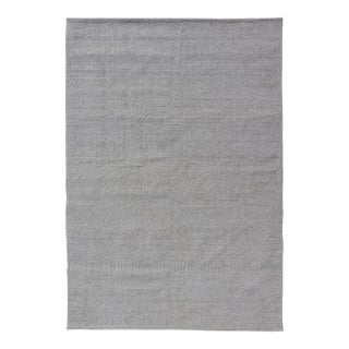 Modern Tribal Oushak Rug by Keivan Woven Arts, Hand-Knotted Wool 6'0 X 9'0 For Sale