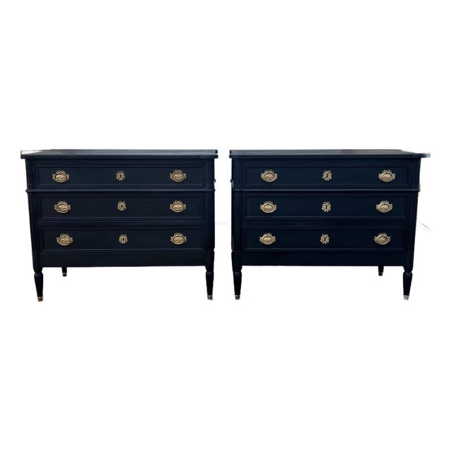 French 19th Century Louis XVI Pair of Commodes / Chest of Drawers For Sale