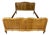 Vintage Louis French Oak Double Bed Frame with Carved Headboard For Sale