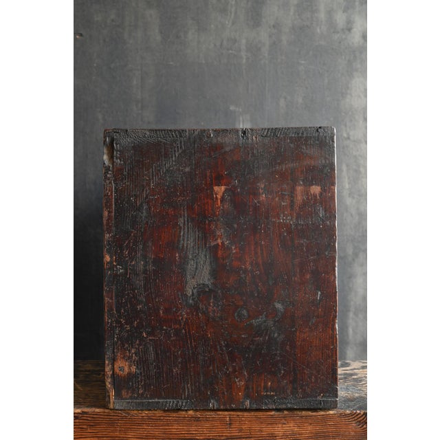 Antique Japanese Wooden Drawer Chest / Edo Period, 1770s / Rare Inscribed Piece For Sale - Image 11 of 18