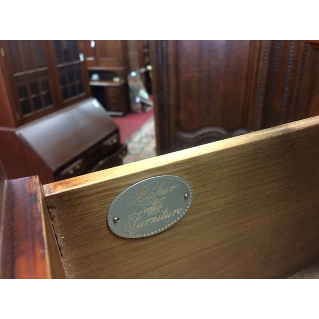 Tiger Maple Queen Anne Highboy, Baker Furniture For Sale - Image 13 of 15