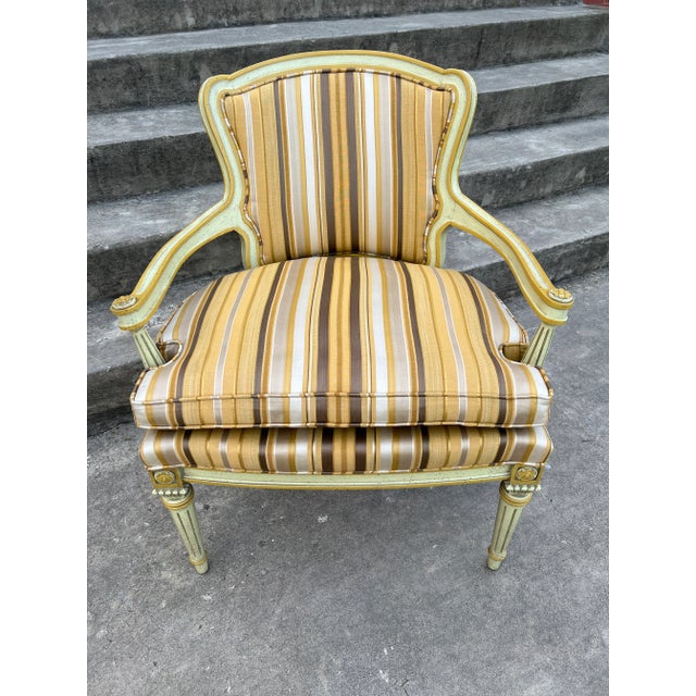 Vintage Hibriten French Style Bergere Chair For Sale - Image 13 of 13