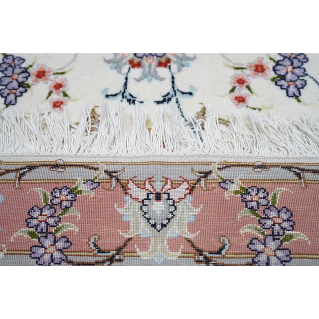 Late 20th Century Persian Tabriz Wool & Silk Runner 2'9'' X 13'4'' For Sale - Image 5 of 7