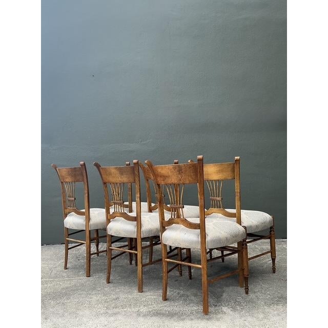 Vintage Baker Harvest Dining Chairs - Set of 6 For Sale In West Palm - Image 6 of 6