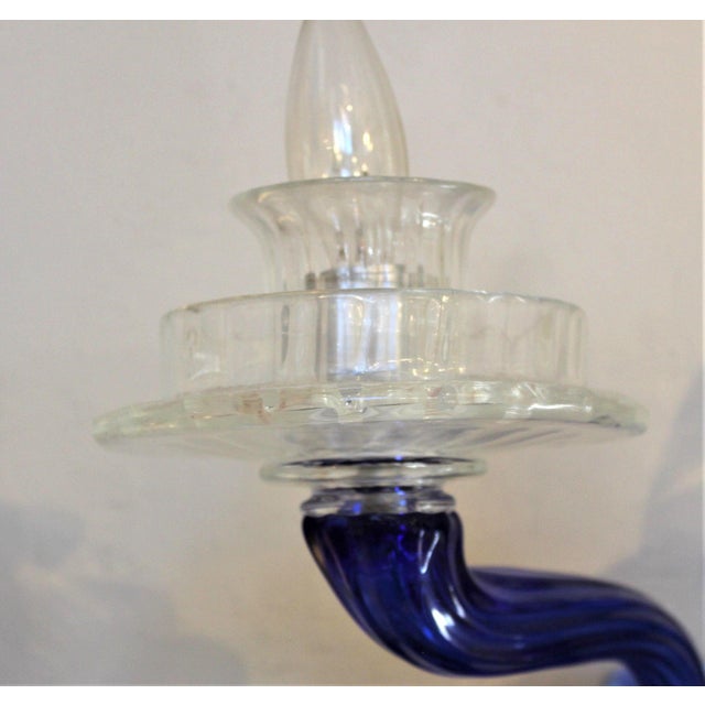 Price reduced $1,500. Now only $1,450! This strikingly beautiful wall sconce called "Blue Porpora" was hand made by the...