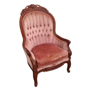 Victorian Kimball Carved Side Accent Chair 6217 For Sale