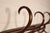 Thonet Vintage French Thonet Style Coat Hat Rack Wall Hanging Hooks Mahogany Art Nouveau Hall Tree For Sale - Image 4 of 11
