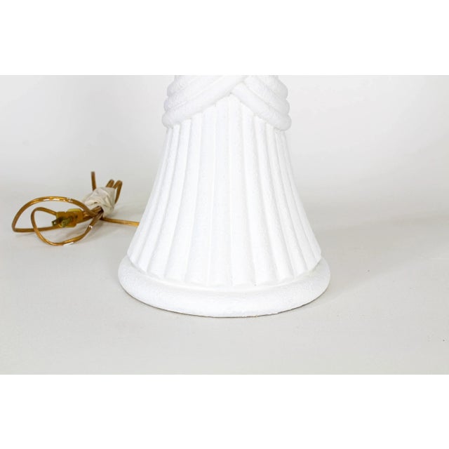 White Plaster Wheat Table Lamp For Sale - Image 4 of 7
