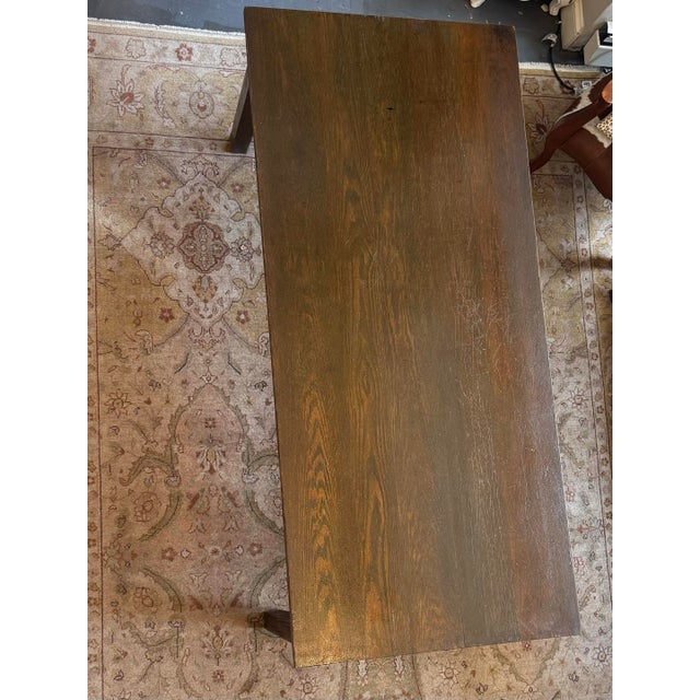 Antique Turn of the Century English Oak Farm Table For Sale In Boston - Image 6 of 6