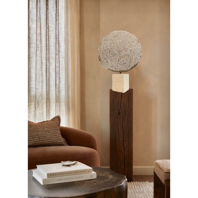 Large One-of-Kind Vintage Wire Sphere Sculpture by Scott Donadio 21” Round X 16” High For Sale - Image 10 of 10