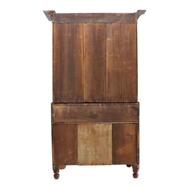 Antique Quervelle American Empire Flame Mahogany Secretary Desk C1840 For Sale - Image 15 of 17
