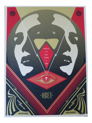 Shepard Fairey (Obey), I See Static Red, 2016, Silkscreen