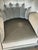 Wood Danish Lounge Chairs in Grey-Blue Velvet in the style of Fritz Hansen, 1940s, Set of 2 For Sale - Image 7 of 12