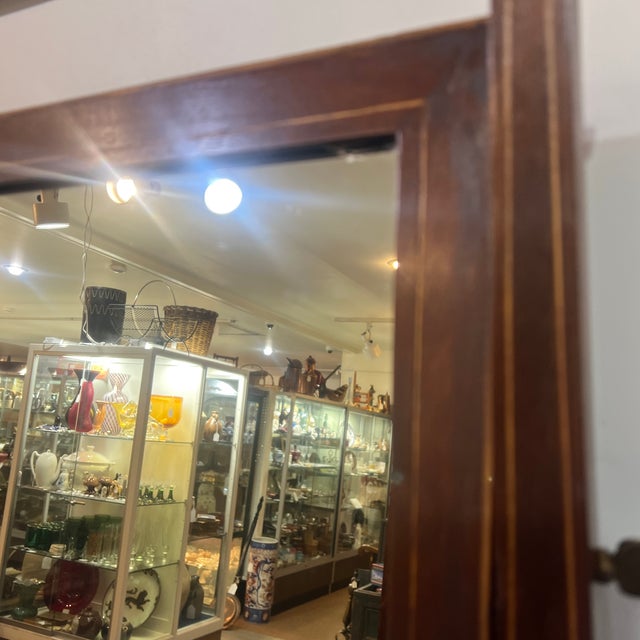 Late 19th Century Georgian Regency Victorian Empire Walnut Vanity Dressing Table Mirror For Sale - Image 11 of 12