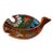 Vintage Tesuque Pueblo Native American Polychrome Bird Effigy Bowl For Sale