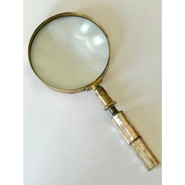 Vintage Mother of Pearl Magnifying Glass For Sale - Image 11 of 11