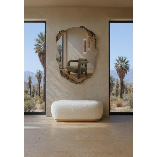 Arizona Mirror in Dark Emperator Marble and Bronzed Brushed Brass from InsidherLand For Sale - Image 4 of 5