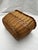 Brown Rounded Wicker Basket For Sale - Image 8 of 8